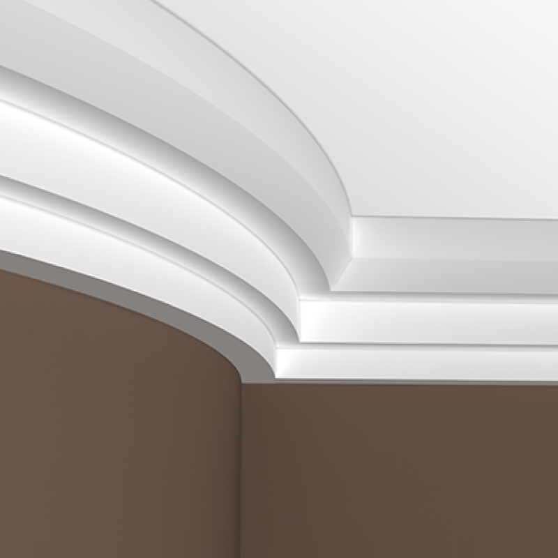 Плинтус потолочный без орнамента 1.50.260