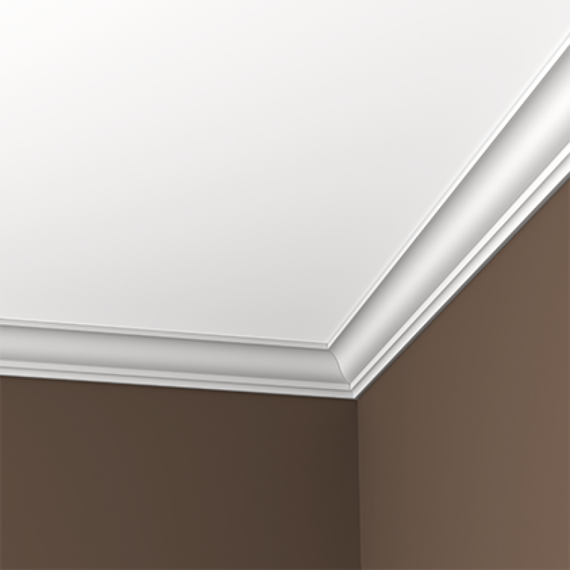 Плинтус потолочный без орнамента Гибкий 1.50.105F