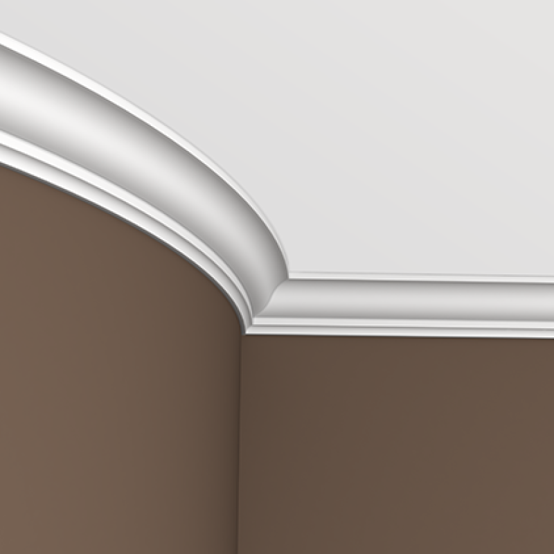 Плинтус потолочный без орнамента Гибкий 1.50.105F