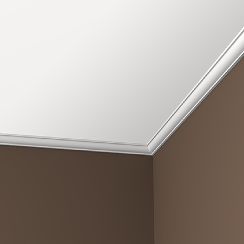 Плинтус потолочный без орнамента 1.50.123