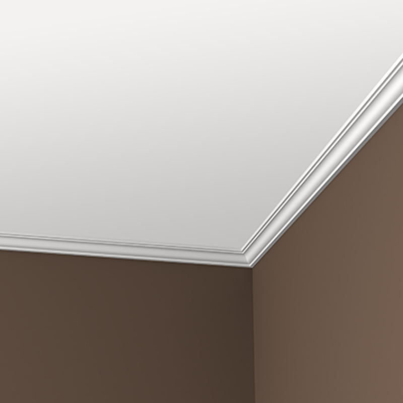 Плинтус потолочный без орнамента Гибкий 1.50.130F