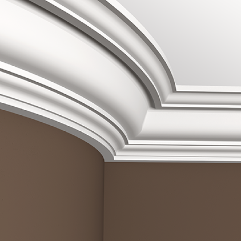 Плинтус потолочный без орнамента Гибкий 1.50.134F