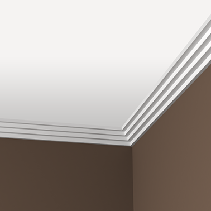 Плинтус потолочный без орнамента 1.50.140