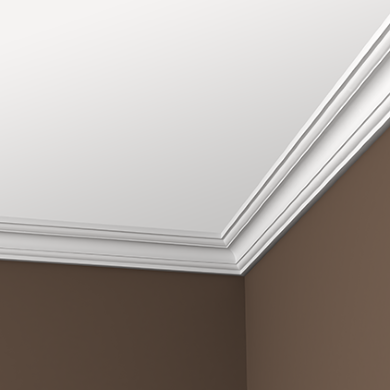 Плинтус потолочный без орнамента 1.50.141