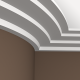 Плинтус потолочный без орнамента Гибкий 1.50.145F