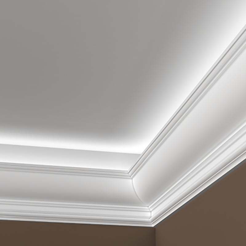 Плинтус потолочный без орнамента 1.50.209