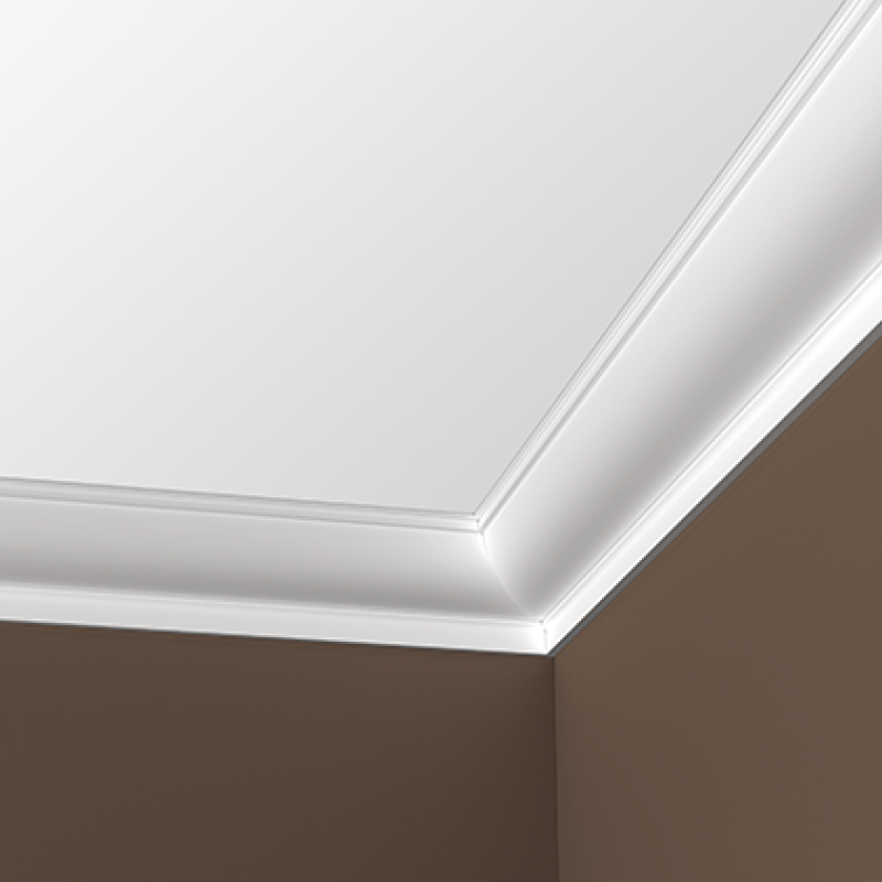 Плинтус потолочный без орнамента Гибкий 1.50.261F