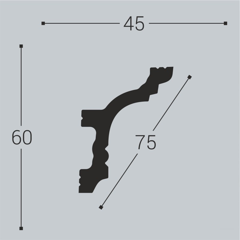 Карниз К9 60-45