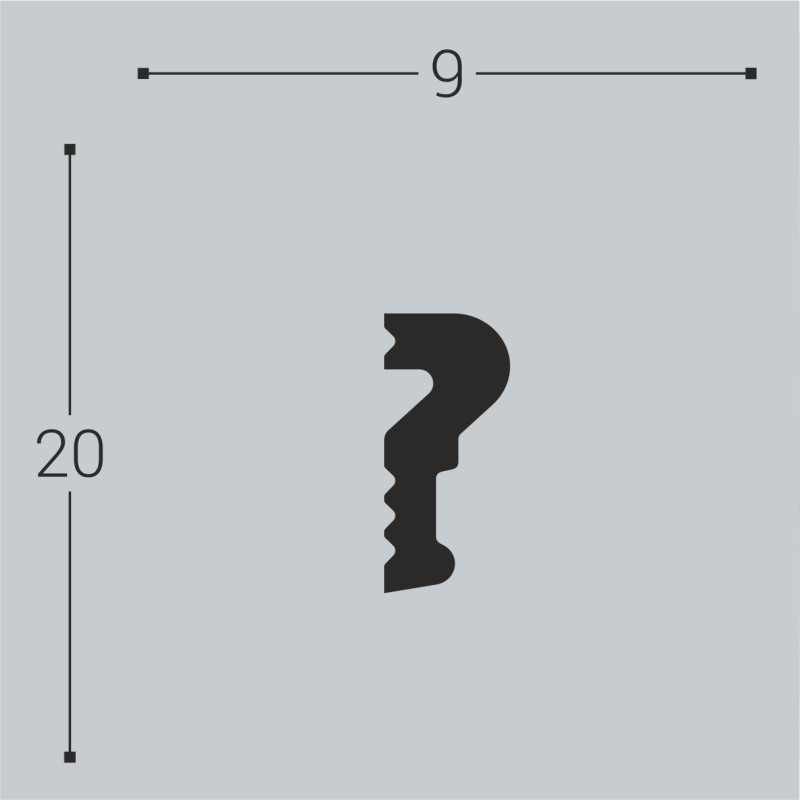 Молдинг ударопрочный М2 20-9