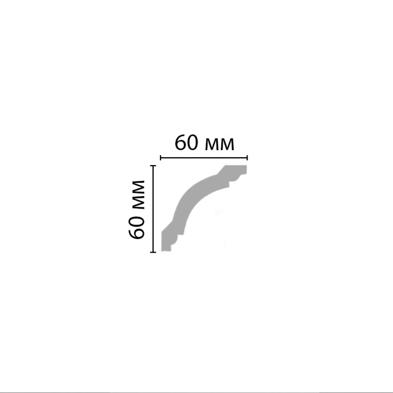 96110/16 FLEXIBLE плинтус DECOMASTER-2 (60х60х2400мм)