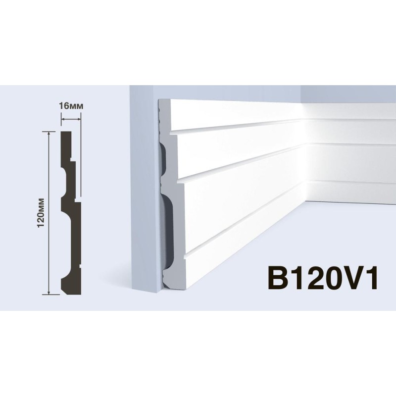 Плинтус Hiwood B120V1 120*16*2000 мм