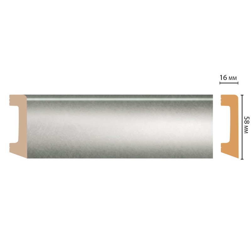 D234-375 ШК/15 Плинтус напольн.DECOMASTER(58*16*2400 мм)