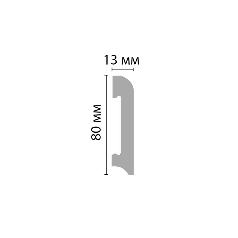 Плинтус напольный Decomaster D037 ДМ (80*13*2000 мм)
