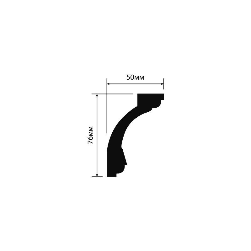 Карниз Hiwood AL-75-NP (76мм х 50мм х 2,0м.)