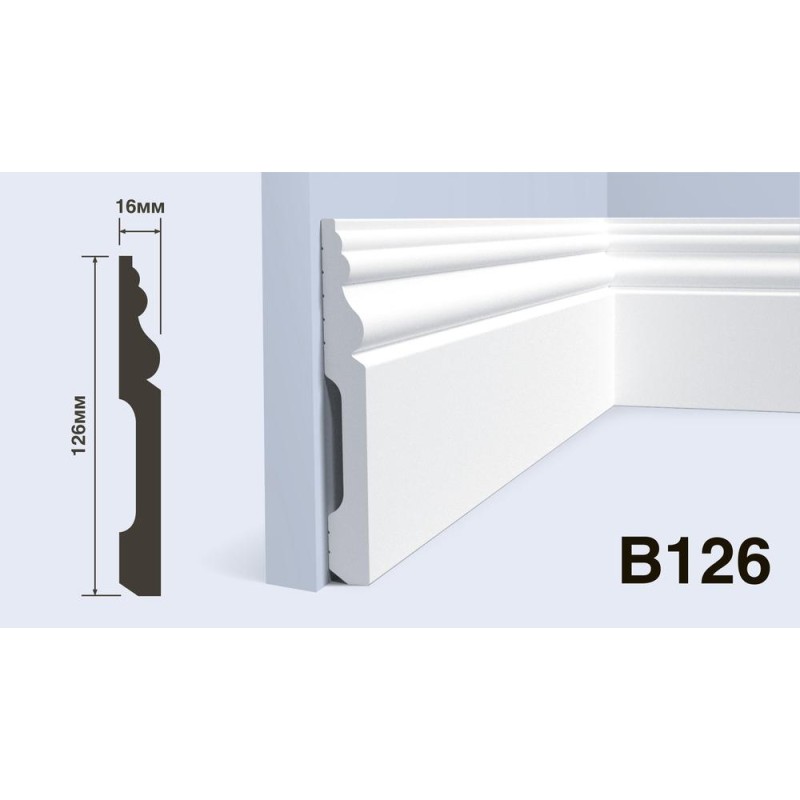 Плинтус Hiwood B126 126*16*2000 мм