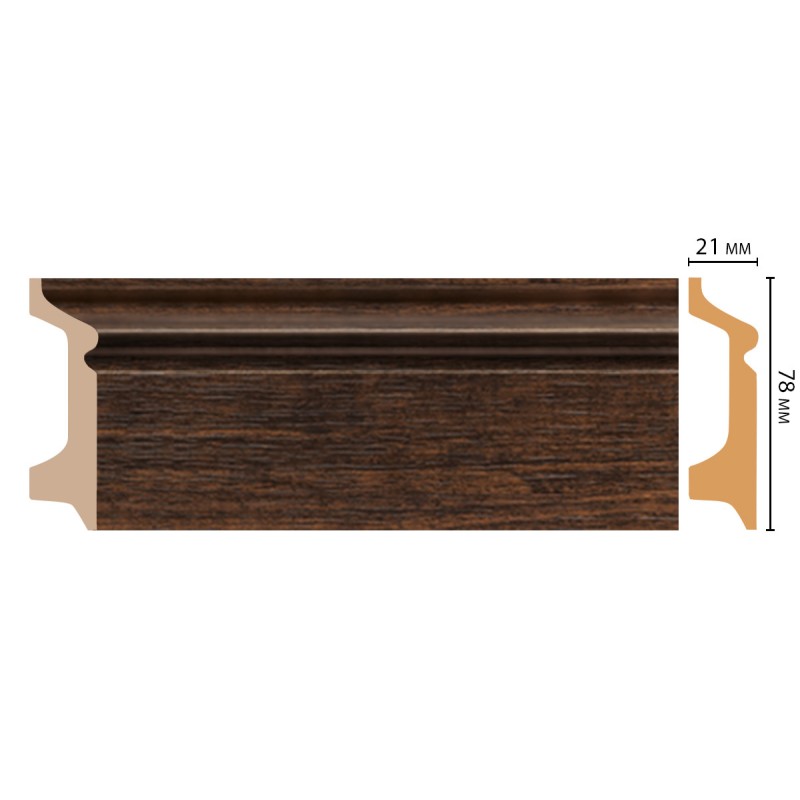 D122-966 ШК/16 Плинтус напольн.DECOMASTER(78*21*2400 мм)