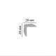 DP 332/55 FLEXIBLE угл. плинтус DECOMASTER-2 (28х28х2400мм)