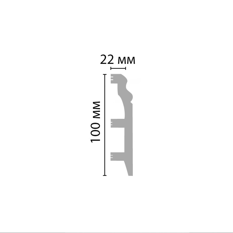 Плинтус напольный DECOMASTER D232-1632ДМ (100*22*2400 мм)
