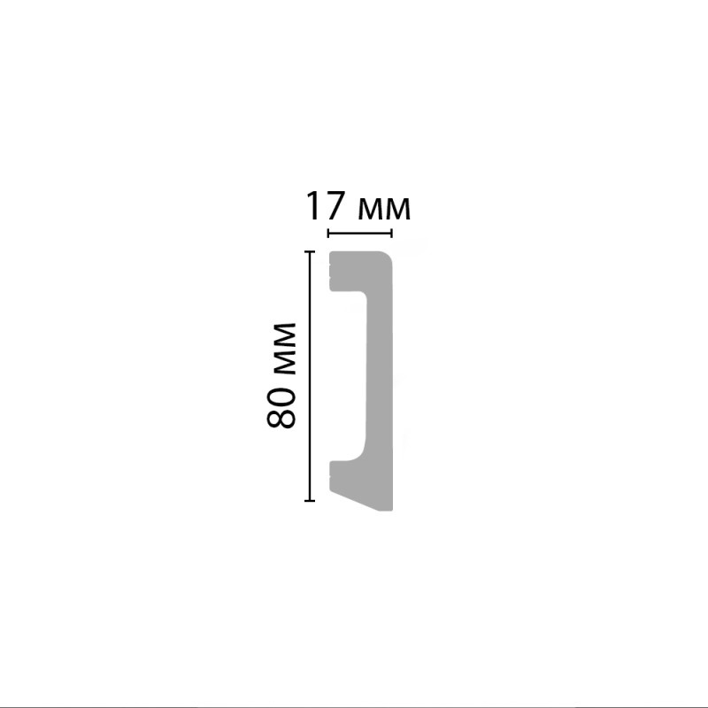 Плинтус DECOMASTER D235-1634ДМ (80*17*2400 мм)