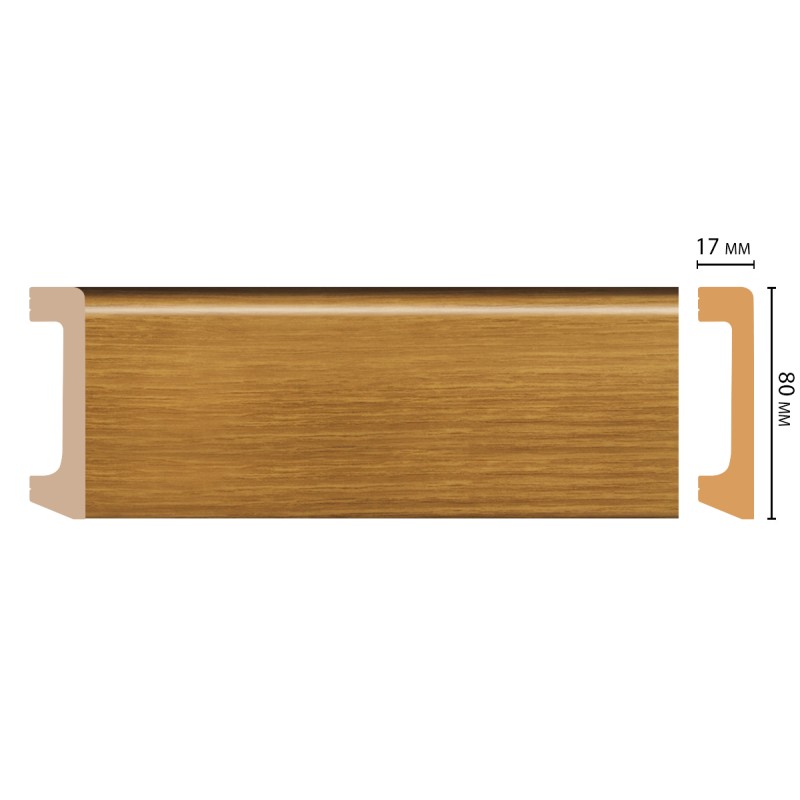 D235-73 ШК/20 Плинтус напольн.DECOMASTER(80*17*2400 мм)