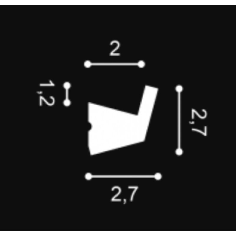 Карниз скрытого освещения CX189 Orac Decor