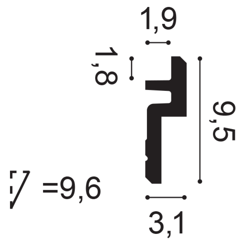 C394 Карниз Steps Orac Decor
