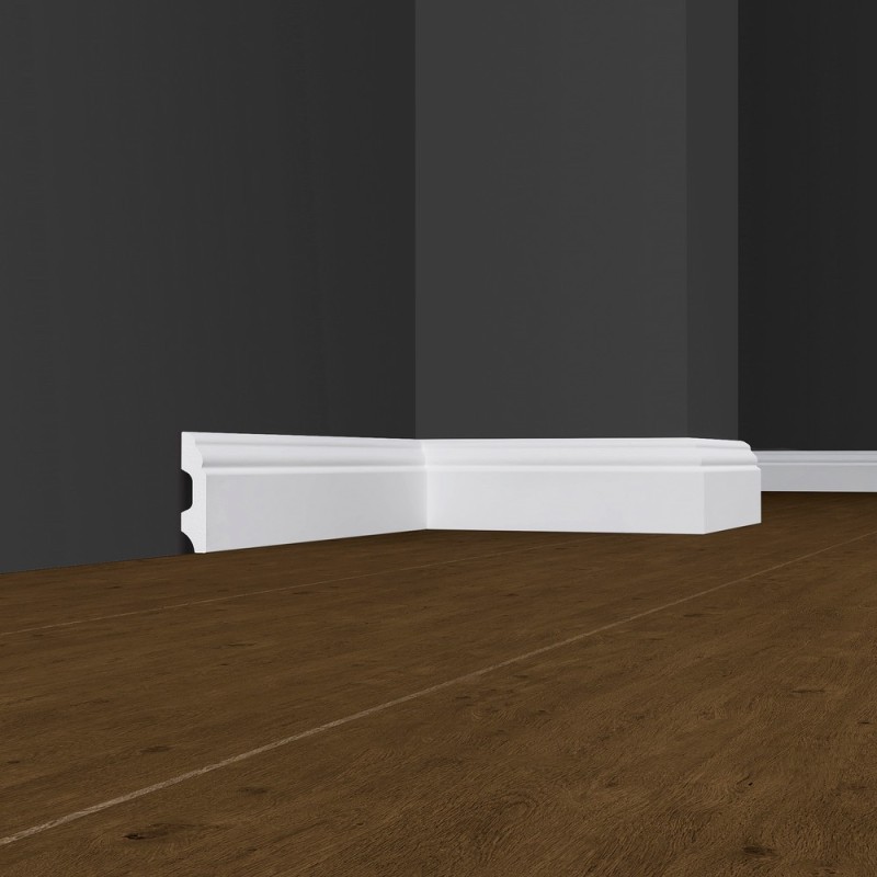 Ударопрочный напольный плинтус ПраймДекор iX F01 59x14