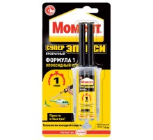 Клей Момент Супер Эпокси Формула 1, прозр., шприц, 14мл в Новосибирске