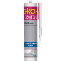Герметик Силиконовый Санитарный ЭКОН, белый, 280 мл в Новосибирске