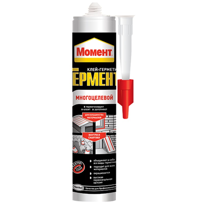 Клей-герметик Многоцелевой Момент ГЕРМЕНТ белый, 280 мл