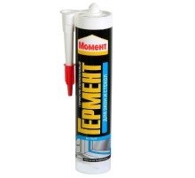 Герметик Силиконовый Момент ГЕРМЕНТ для стекол, белый, 280мл в Новосибирске