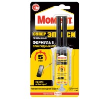 Клей Момент Супер Эпокси Формула 5, прозр., шприц, 14мл в Новосибирске