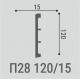 Плинтус напольный П28 120-15