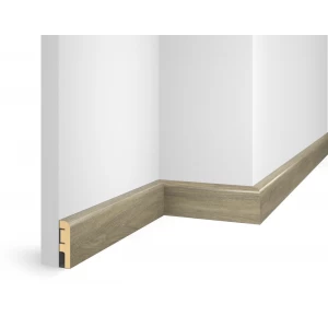 Плинтус 60x16x2400 мм, дуб Сахара, иск. шпон, EP02