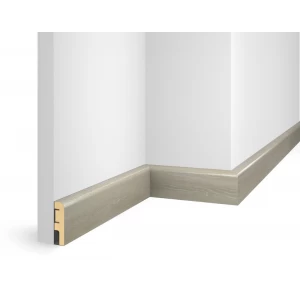 Плинтус 60x16x2400 мм, дуб Светлый, иск. шпон, EP02