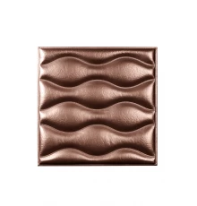 Мягкая стеновая панель из экокожи Wave - Nut в Новосибирске