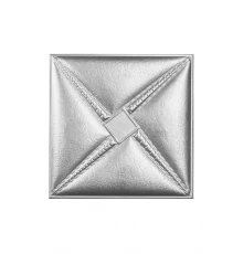 Мягкая стеновая панель из экокожи Stella - Silver в Новосибирске