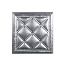 Мягкая стеновая панель  из экокожи Classic 400х400 мм - Silver в Новосибирске