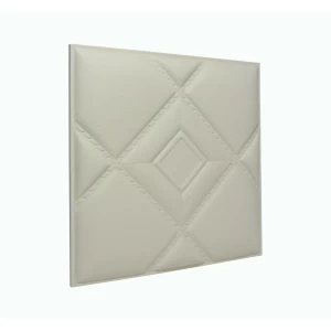 Мягкая стеновая панель из экокожи Luck 400 х 400 мм - Almond